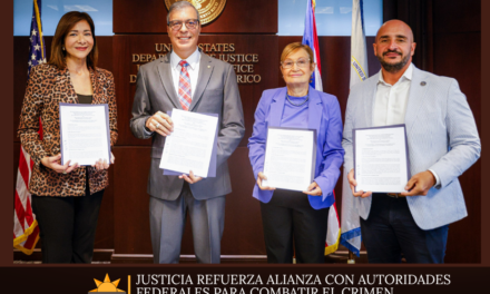 Justicia refuerza alianza con autoridades federales para combatir el crimen