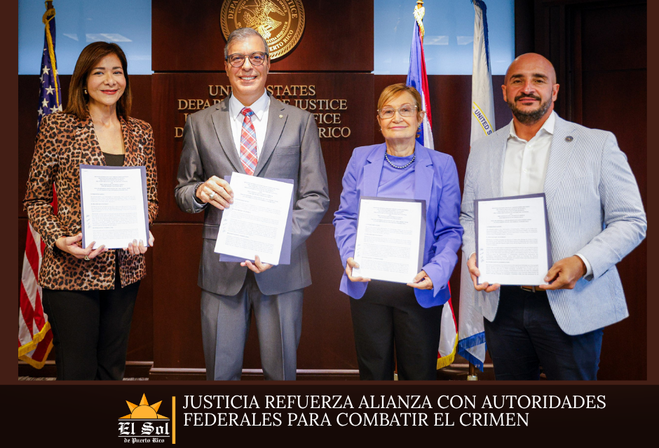 Justicia refuerza alianza con autoridades federales para combatir el crimen
