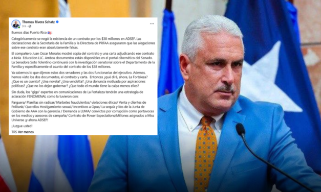 Rivera Schatz aviva controversia con La Fortaleza por contrato de $38 millones en ADSEF